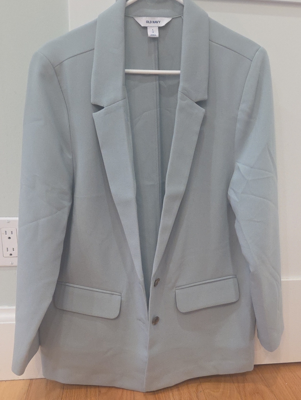 Old Navy Women's Pale Blue Single-Button Blazer